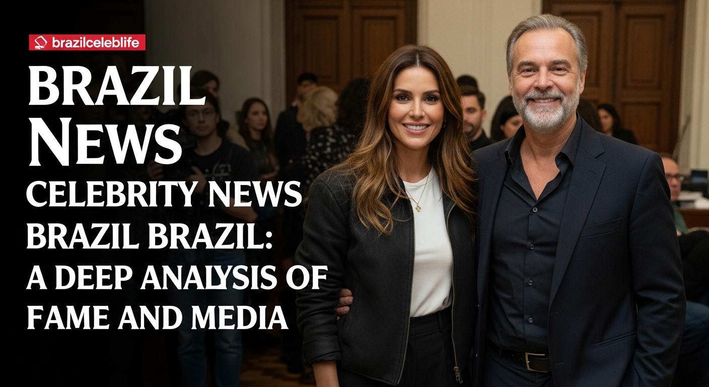 Brazilian celebrities on a red carpet with fans and media, illustrating the fame economy in Brazil.