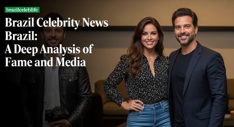 Brazilian celebrities on a red carpet with fans and media, illustrating the fame economy in Brazil.