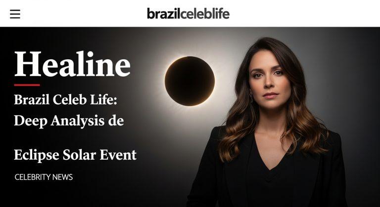 Brazilian fans and celebrities viewing a solar eclipse together in an urban setting.